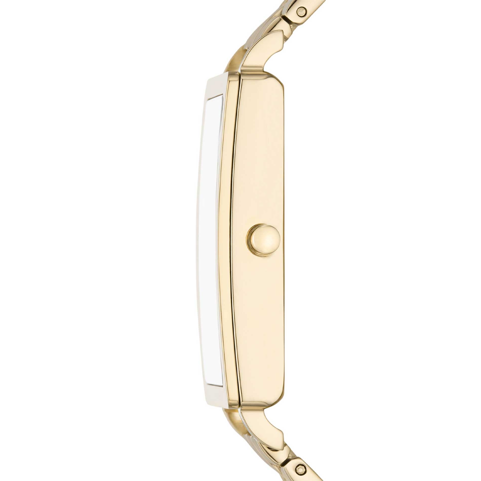 Gyldent firkantet ur i stål fra Skagen