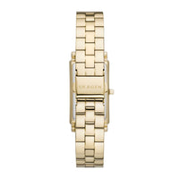 Gyldent firkantet ur i stål fra Skagen