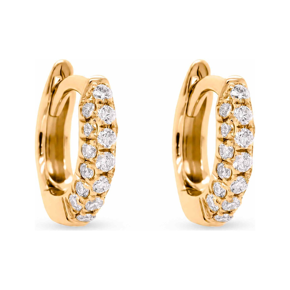 Diamantcreoler i guld