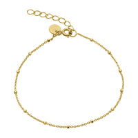 Aqua Dulce Dee Dot armbånd i forgyldt, 17 + 3 cm