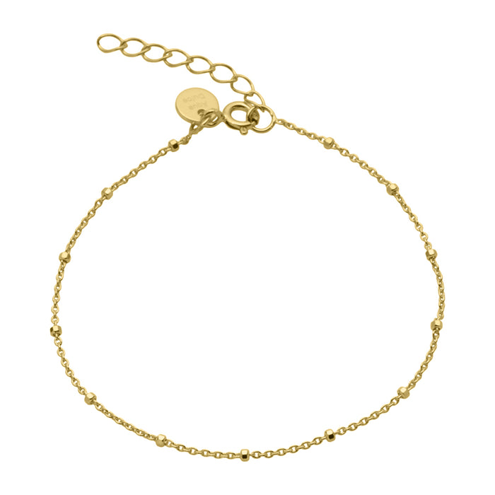 Aqua Dulce Dee Dot armbånd i forgyldt, 17 + 3 cm