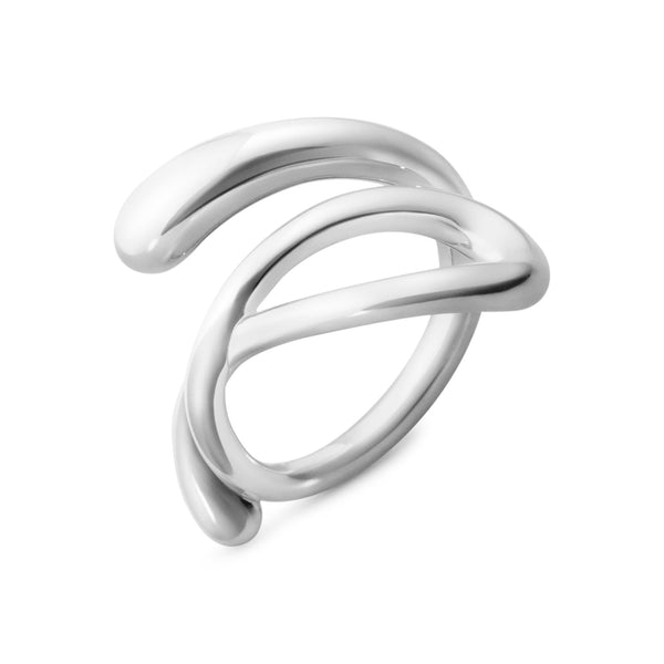 Georg Jensen Mercy Swirl ring i sterlingsølv med krydsende tråde
