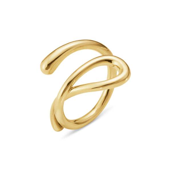 Georg Jensen Mercy Swirl ring i 18 karat guld med krydsende tråde