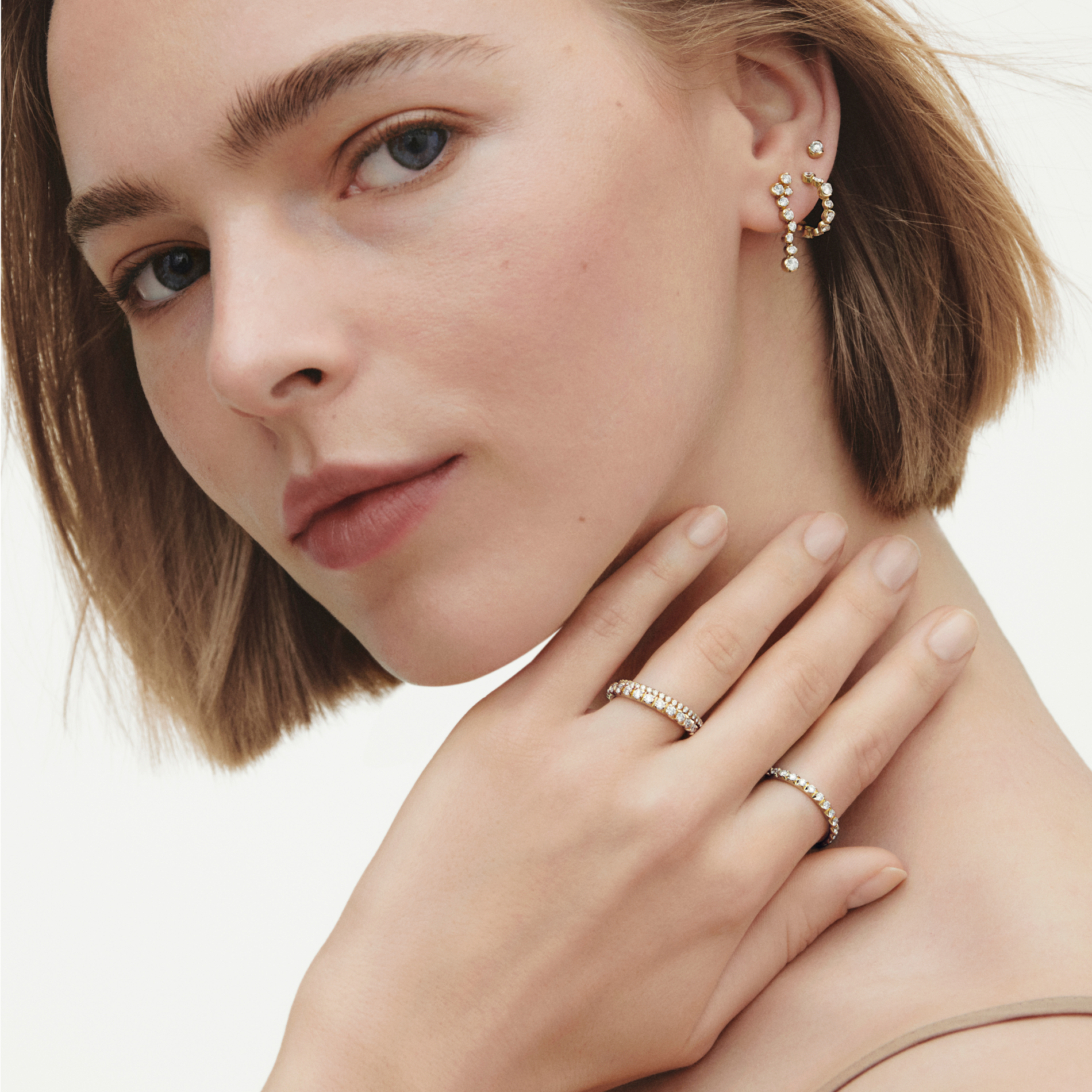 Georg Jensen Signature Diamonds ørering med 0,31ct diamant