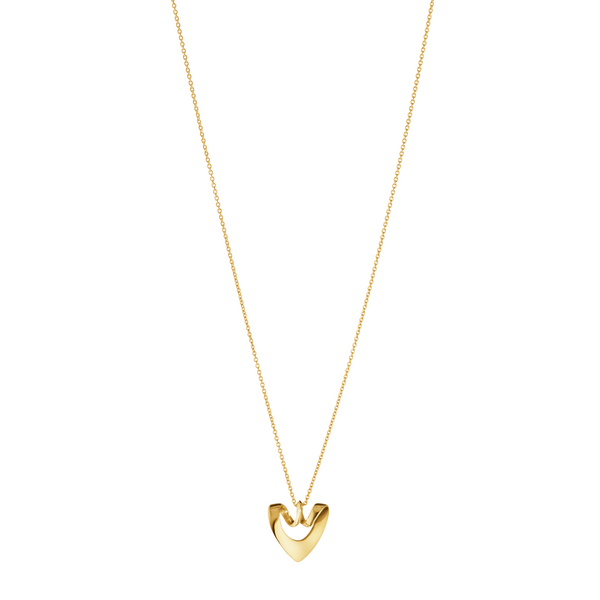 Georg Jensen 2025 Heart vedhæng i 18 karat guld på ankerkæde