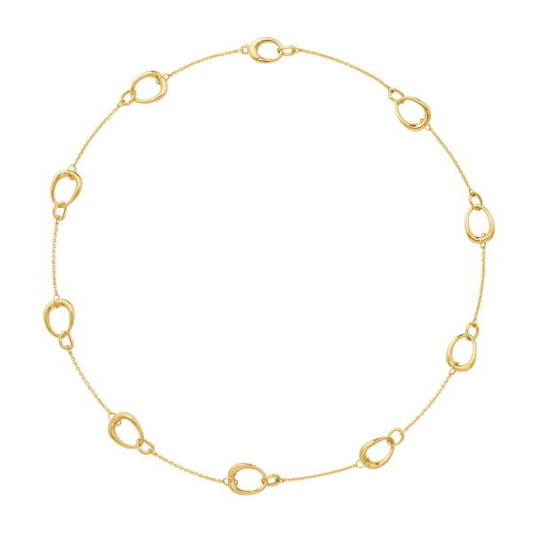 Georg Jensen Offspring Small Loops halskæde i 18 karat guld