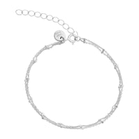 Aqua Dulce Dee Dee Dot armbånd i sølv, dobbeltarmbånd, 16+3 cm