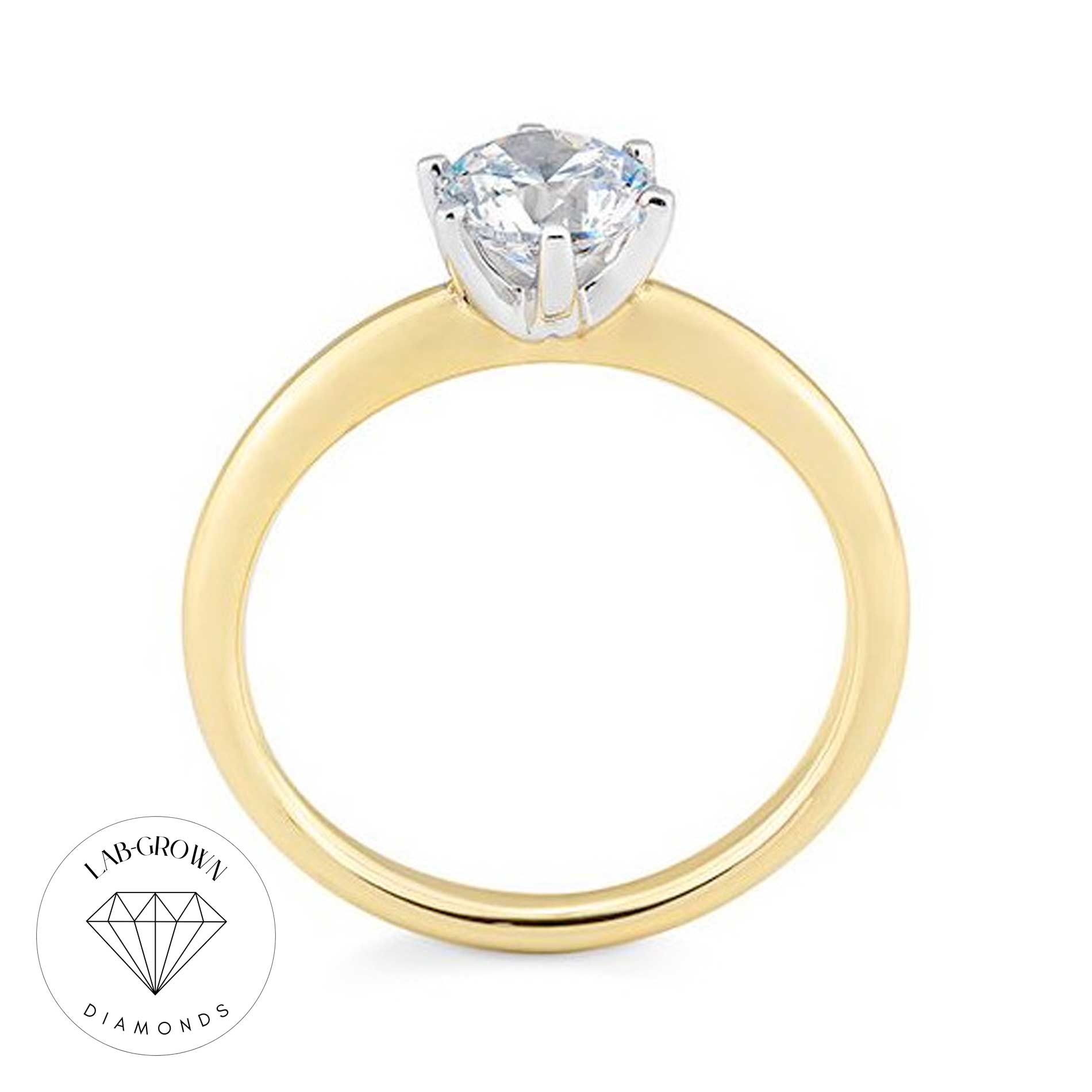 Solitaire ring med lab-grown diamant