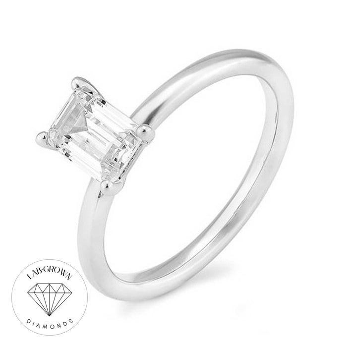 Solitaire ring med lab-grown diamant