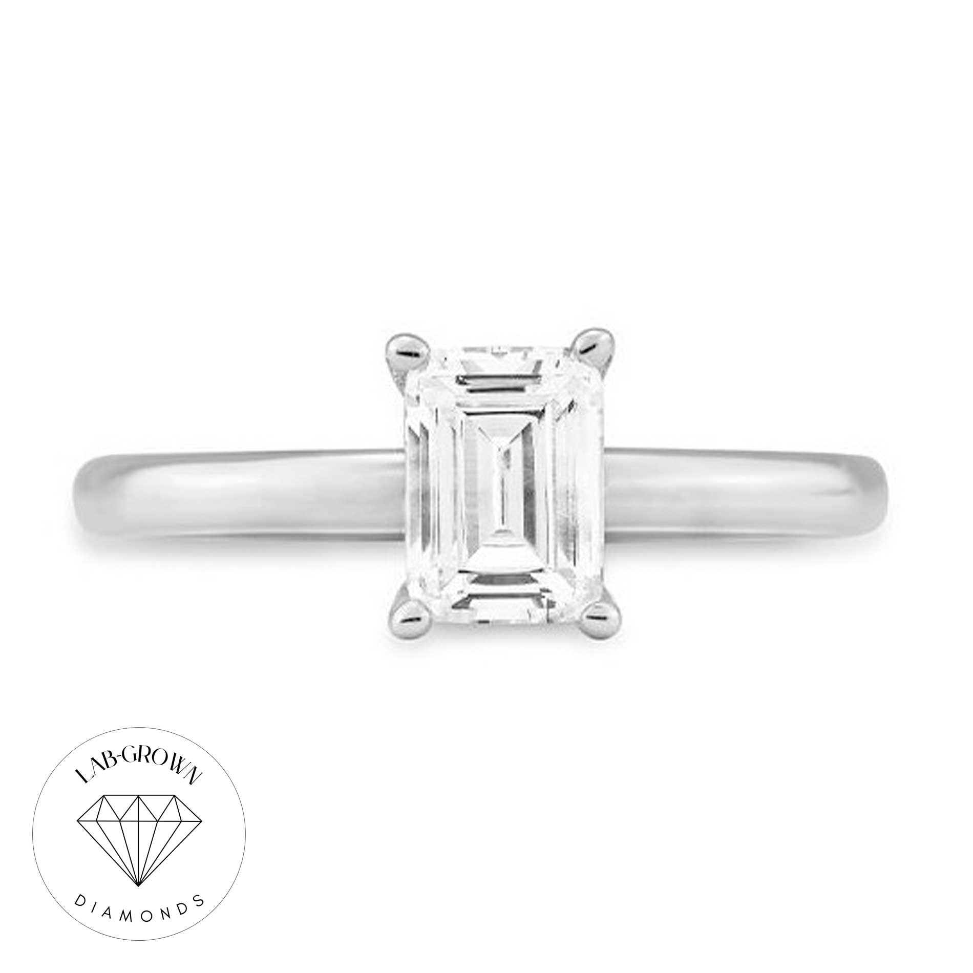 Solitaire ring med lab-grown diamant