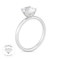 Solitaire ring med oval lab-grown diamant