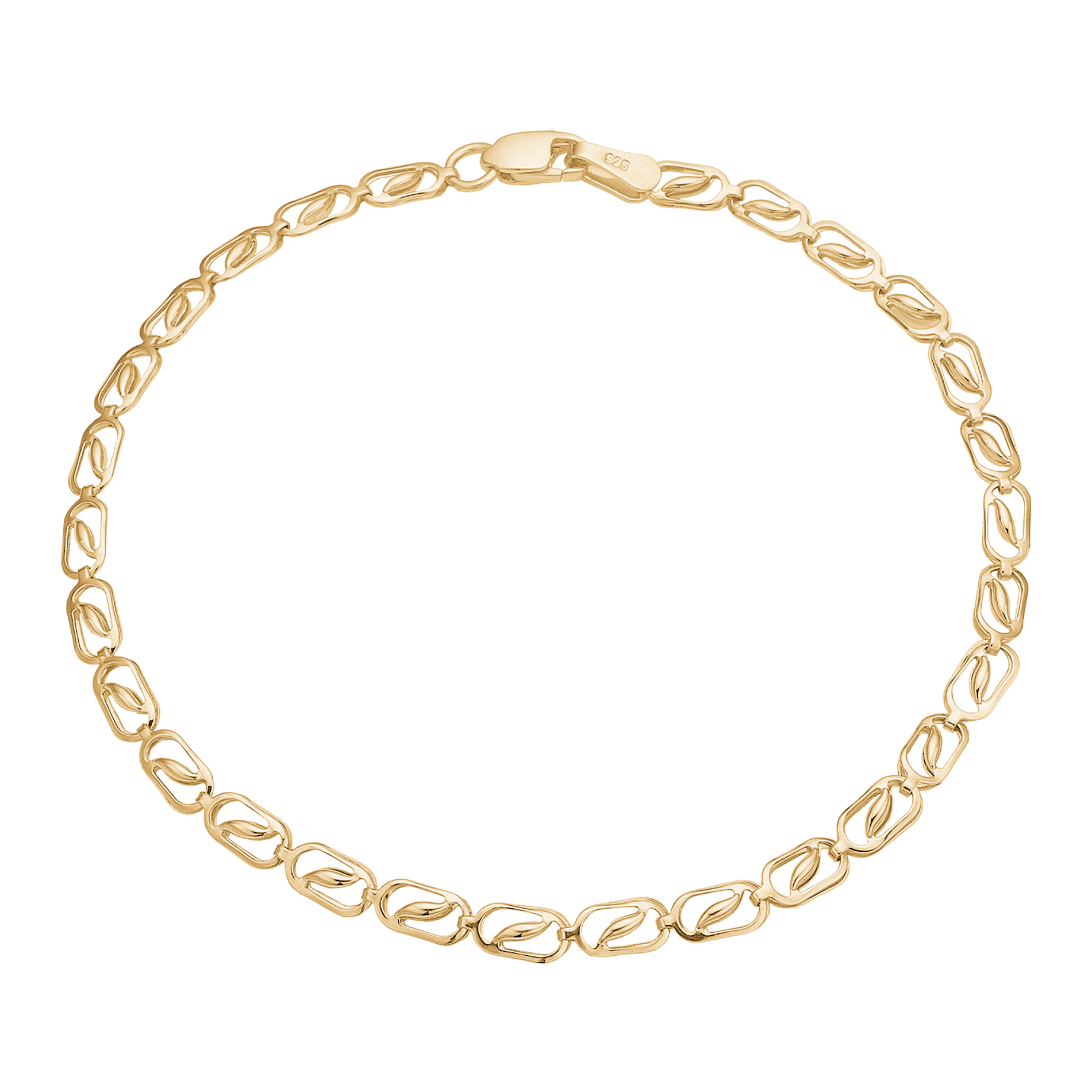 Aagaard armbånd i 8 karat guld med små dekorative led og elegant kædedesign