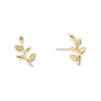 Aagaard Leaf ørestikker i 8 karat guld med elegant bladdesign