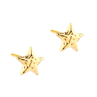 Aqua Dulce Astra Star øreringe i forgyldt 925 sterlingsølv med stjernedesign 6 mm