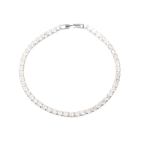 Aqua Dulce Tennis Large armbånd i 925 sterlingsølv med store zirkonia
