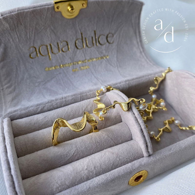 Aqua Dulce Rhumba ring i forgyldt