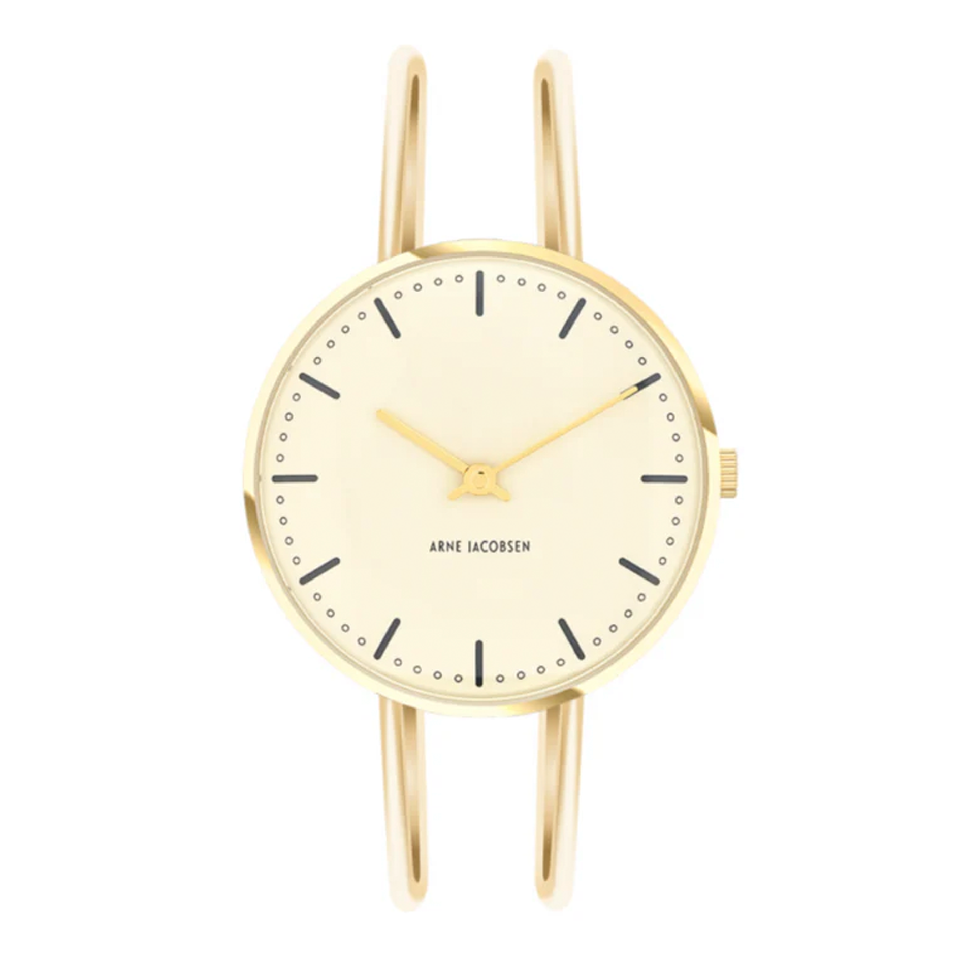 Arne Jacobsen City Hall Ivory Bloom dameur 34 mm med forgyldt urkasse