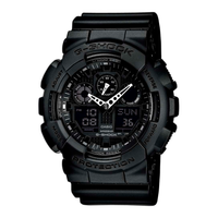 Casio G-Shock GA-100-1A1ER sort analog-digitalt herreur med stødsikker konstruktion