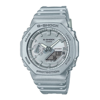 Casio G-Shock GA-2100FF-8AER med sølvgrå urkasse, rem og analogt-digitalt display