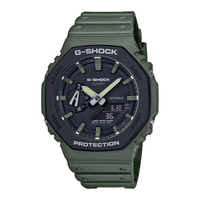 Casio G-Shock GA-2110SU-3AER med grøn rem, grøn urkasse og sort urskive