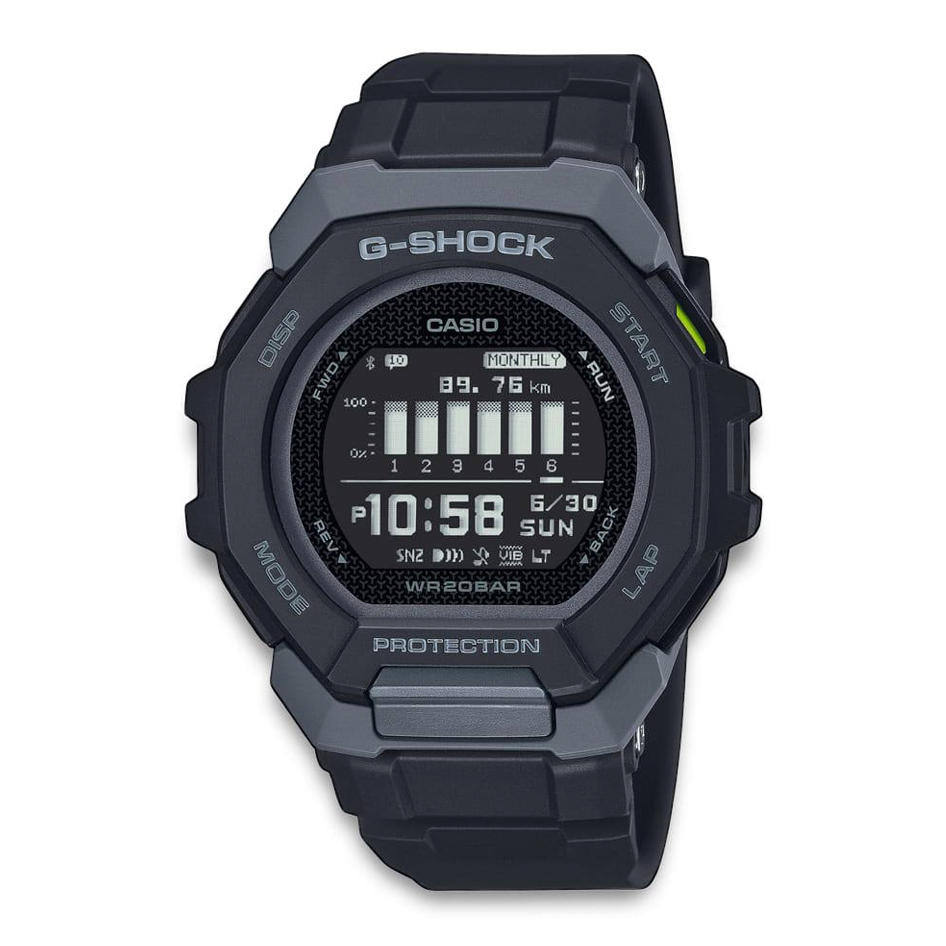 Casio G-Shock GBD-300-1ER digitalt sportsur med Bluetooth og aktivitetsmåling