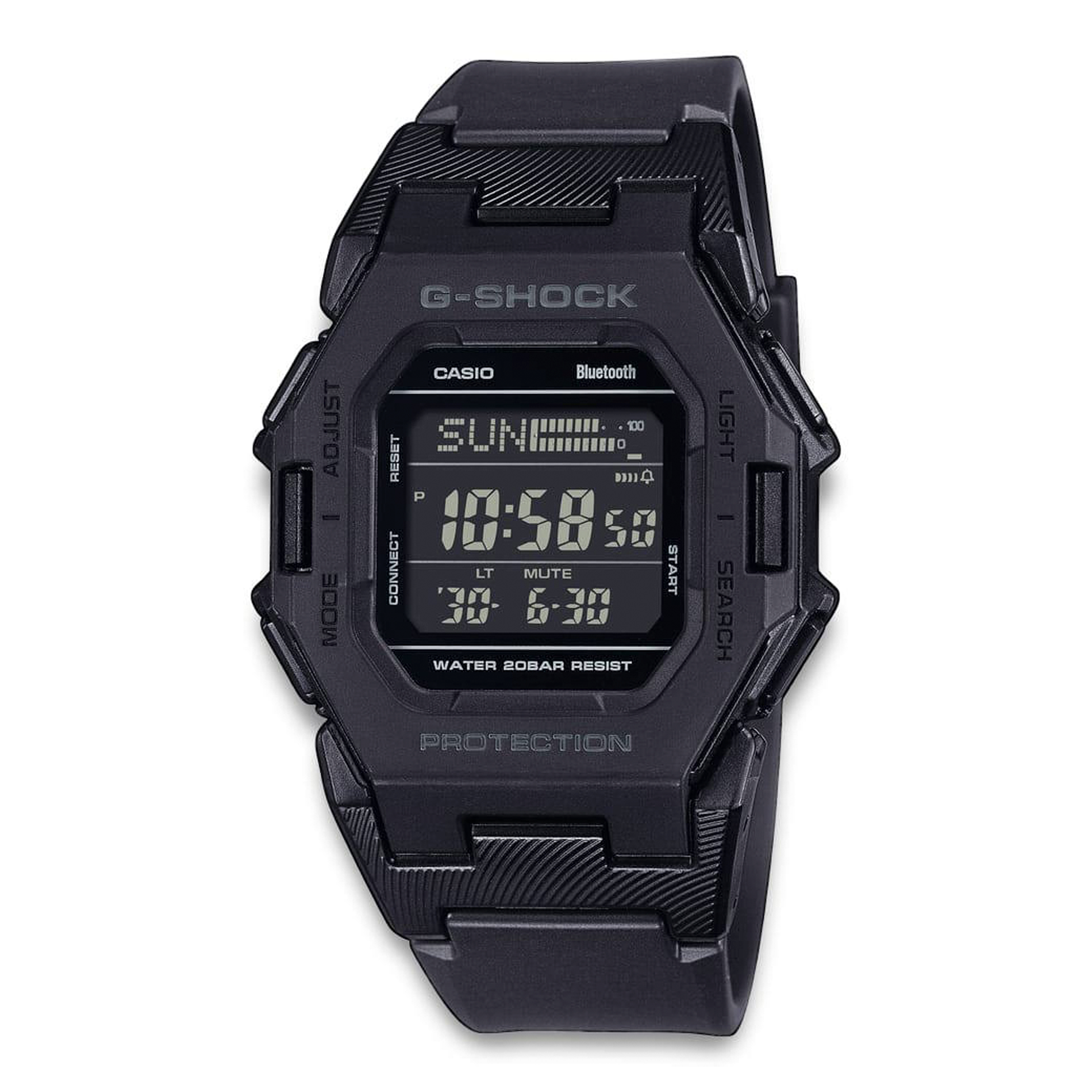 Casio G-Shock GD-B500-1ER digitalt herreur i sort med Bluetooth og skridttæller