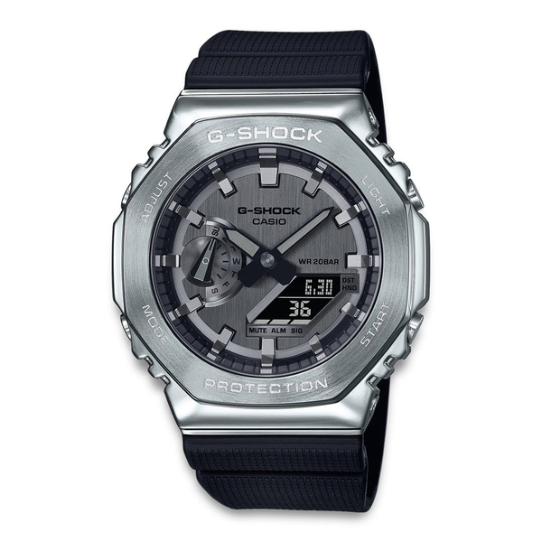 Casio G-Shock GM-2100-1AER-MAN herreur med stålbezel og sort resinrem