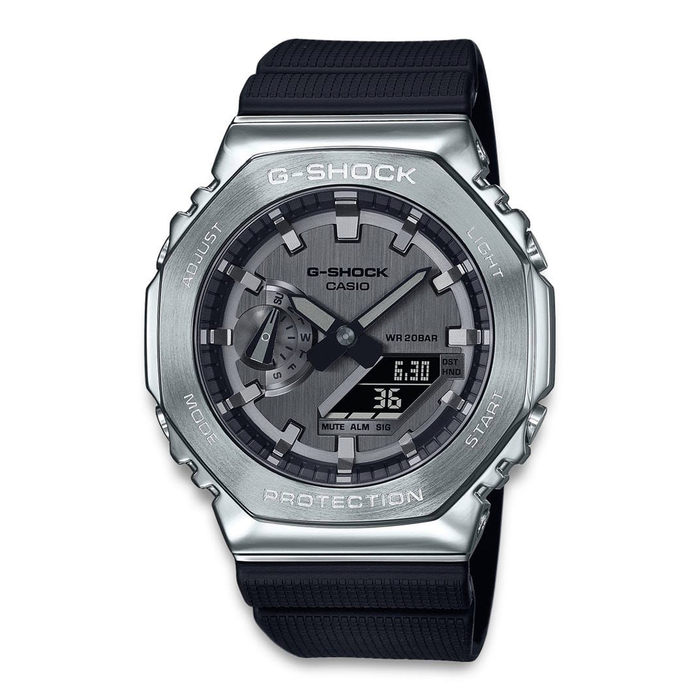 Casio G-Shock GM-2100-1AER-MAN herreur med stålbezel og sort resinrem