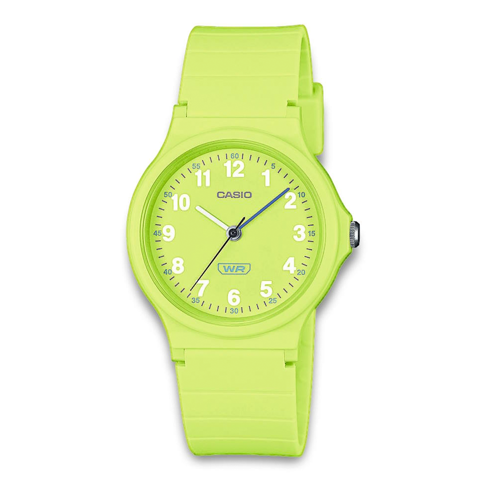Casio Timeless LQ-24B-3BEF dameur med limegrøn urkasse, limegrøn rem og matchende urskive