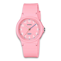 Casio Timeless LQ-24B-4BEF dameur med rosa urkasse, rosa rem og rosa urskive