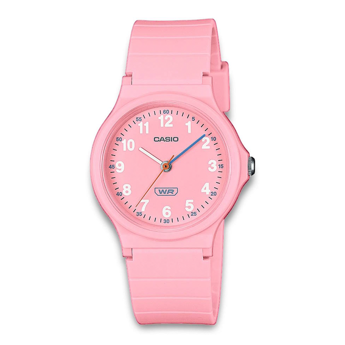 Casio Timeless LQ-24B-4BEF dameur med rosa urkasse, rosa rem og rosa urskive