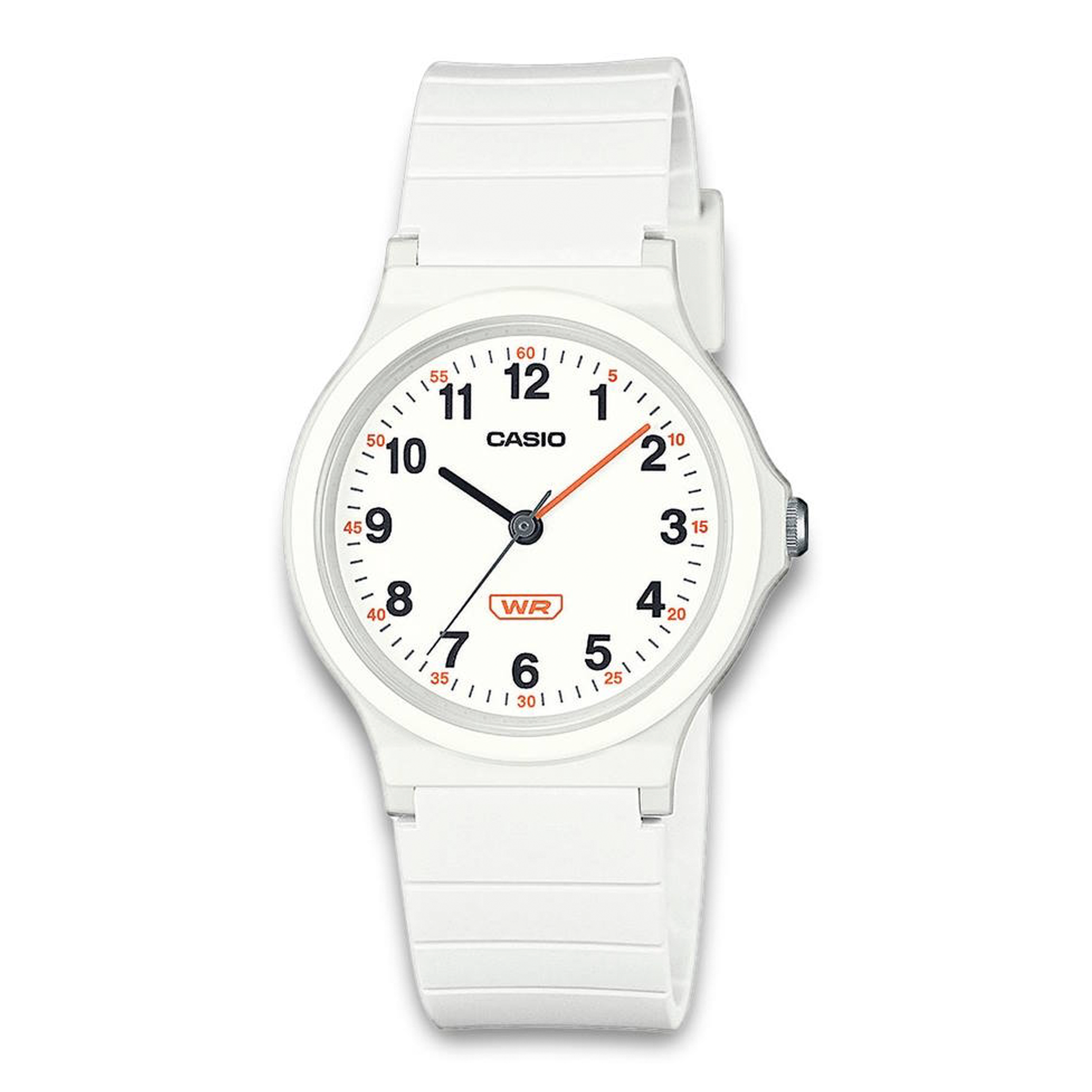 Casio Timeless LQ-24B-7BEF dameur med hvid urkasse, hvid rem og hvid urskive