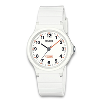 Casio Timeless LQ-24B-7BEF dameur med hvid urkasse, hvid rem og hvid urskive