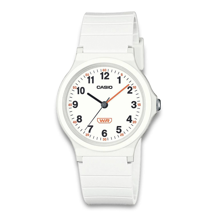 Casio Timeless LQ-24B-7BEF dameur med hvid urkasse, hvid rem og hvid urskive