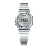 Casio Vintage LA700WE-7AEF digitalur med sølvfarvet stållænke og digital skærm