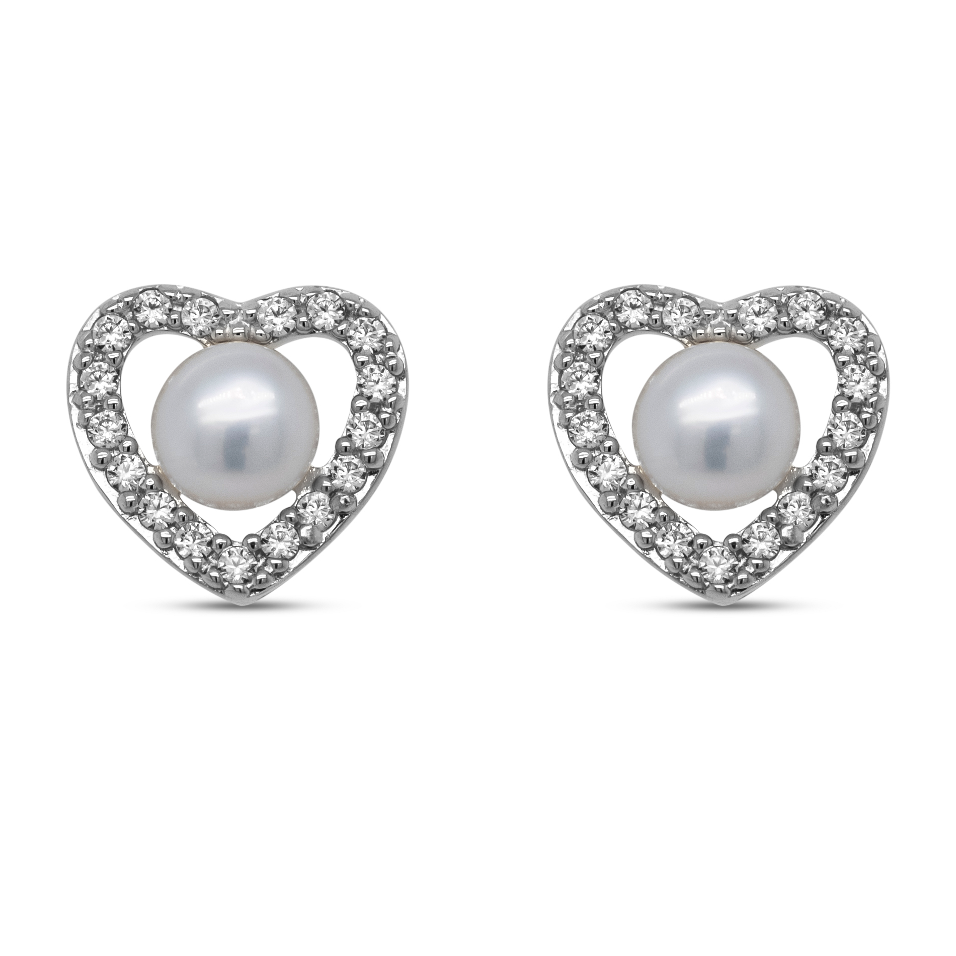 Packshot af Chester ørestikker i sterling sølv med zirkonia