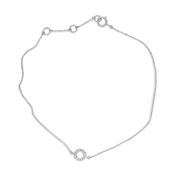 Armbånd med diamanter i hvidguld