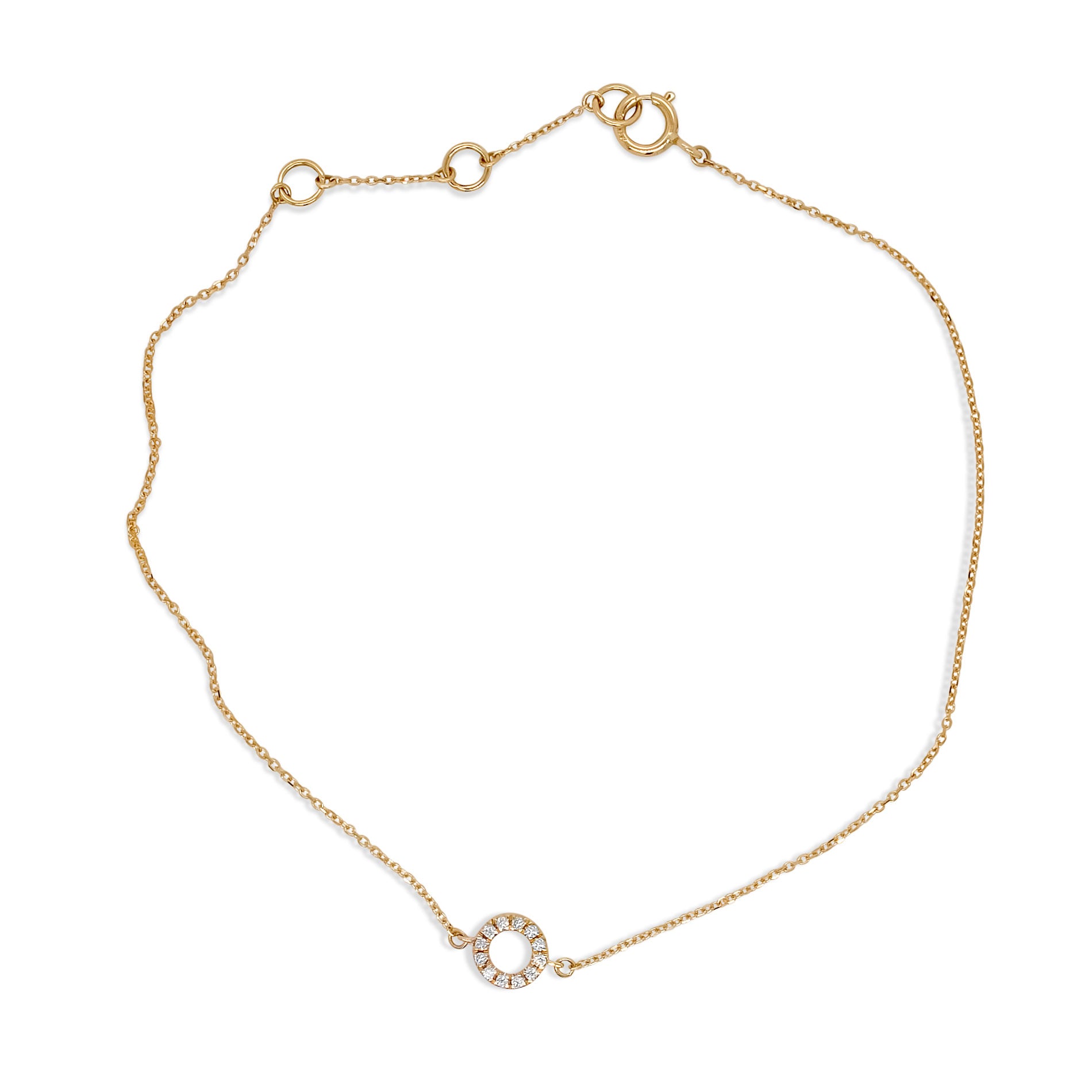 Armbånd i guld med diamanter