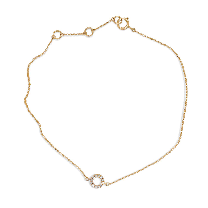 Armbånd i guld med diamanter