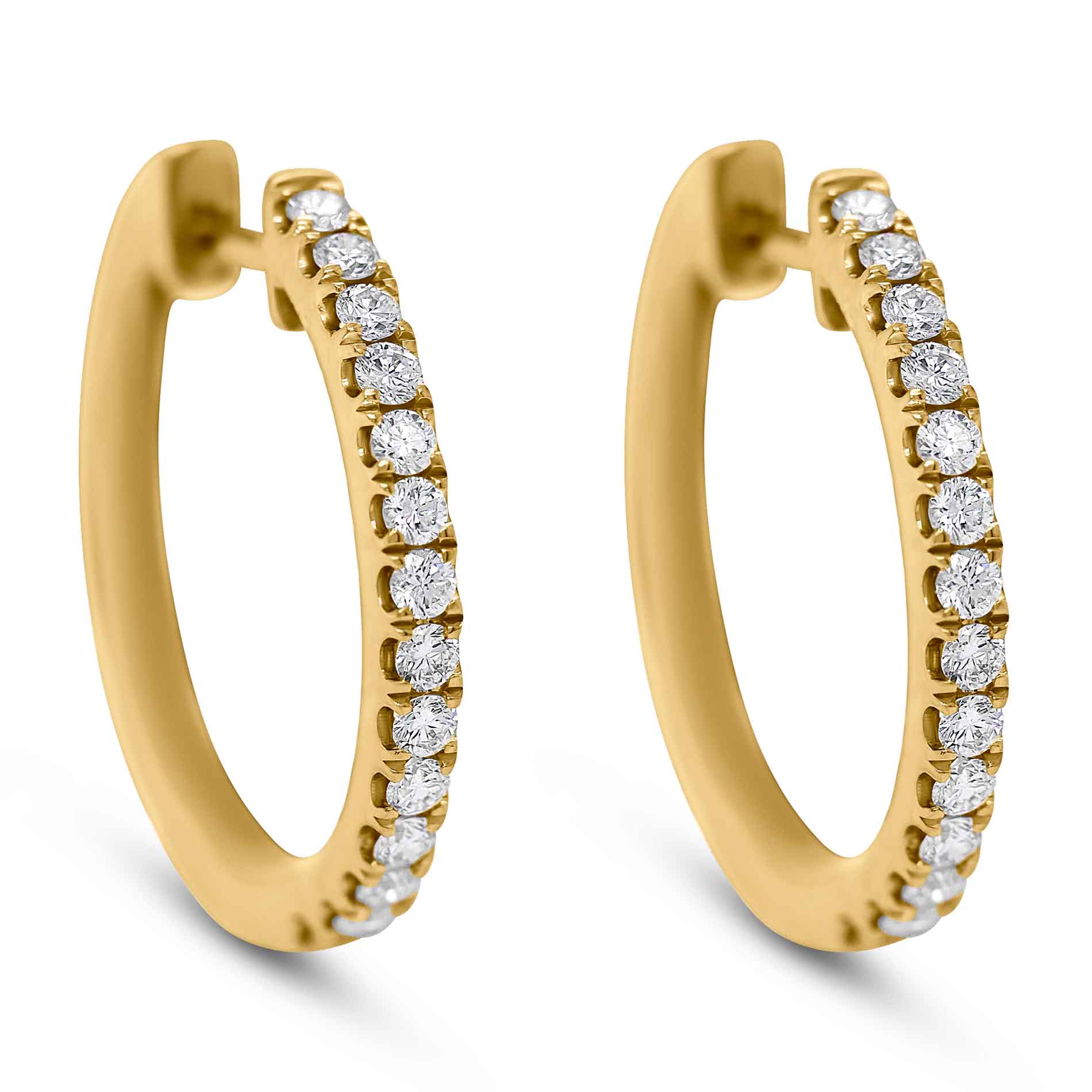 Diamond Hoops i guld med 0,38 carat diamanter