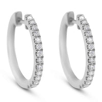 Diamantcreoler i hvidguld