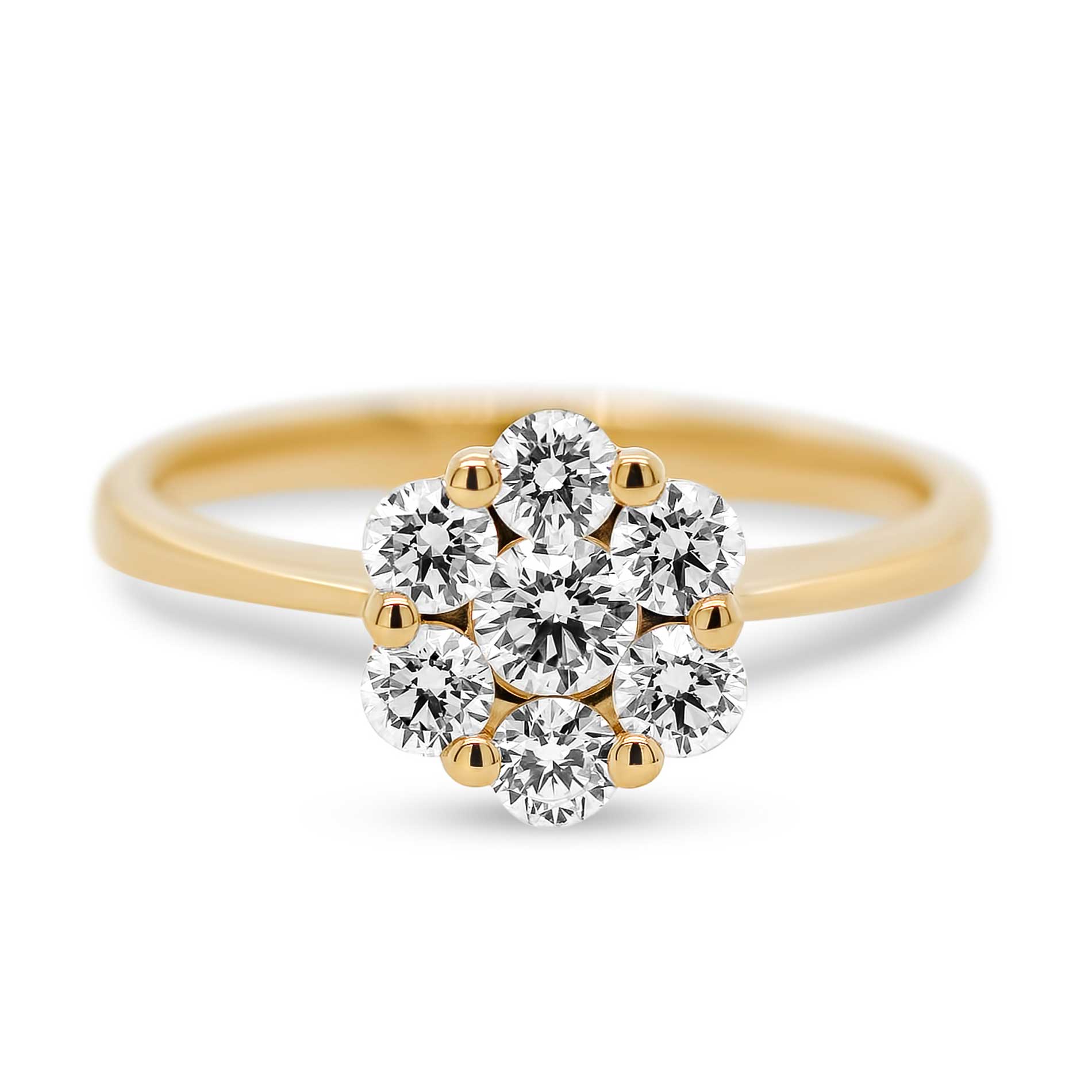 Diamantring i guld