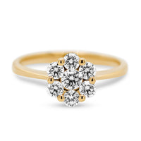 Diamantring i guld