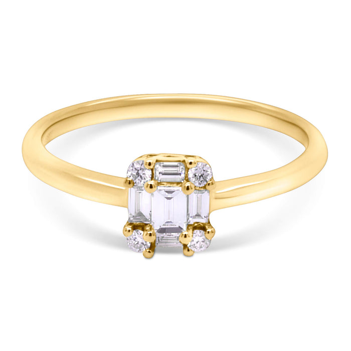 Diamantring i guld
