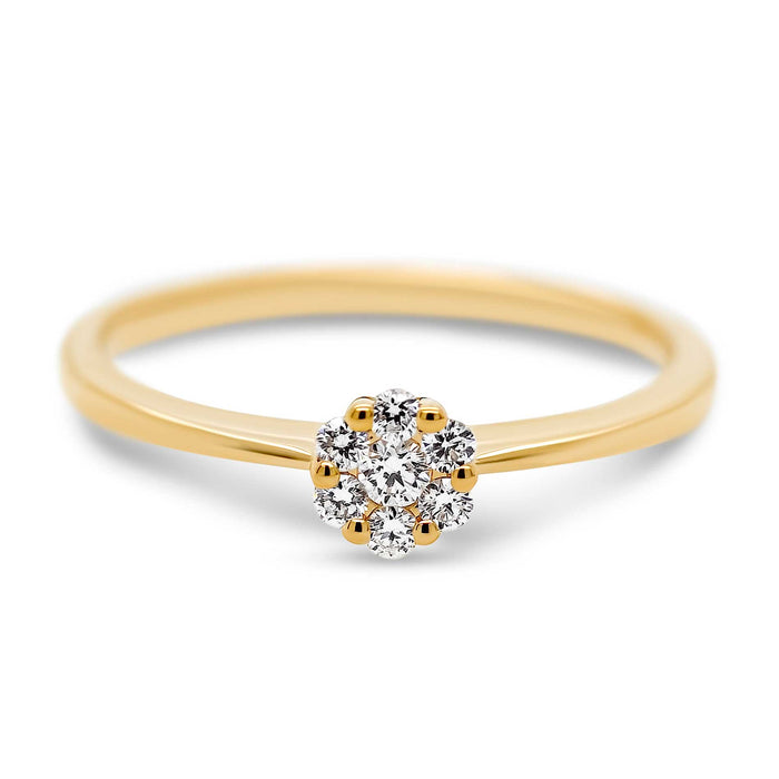 Diamantring i guld