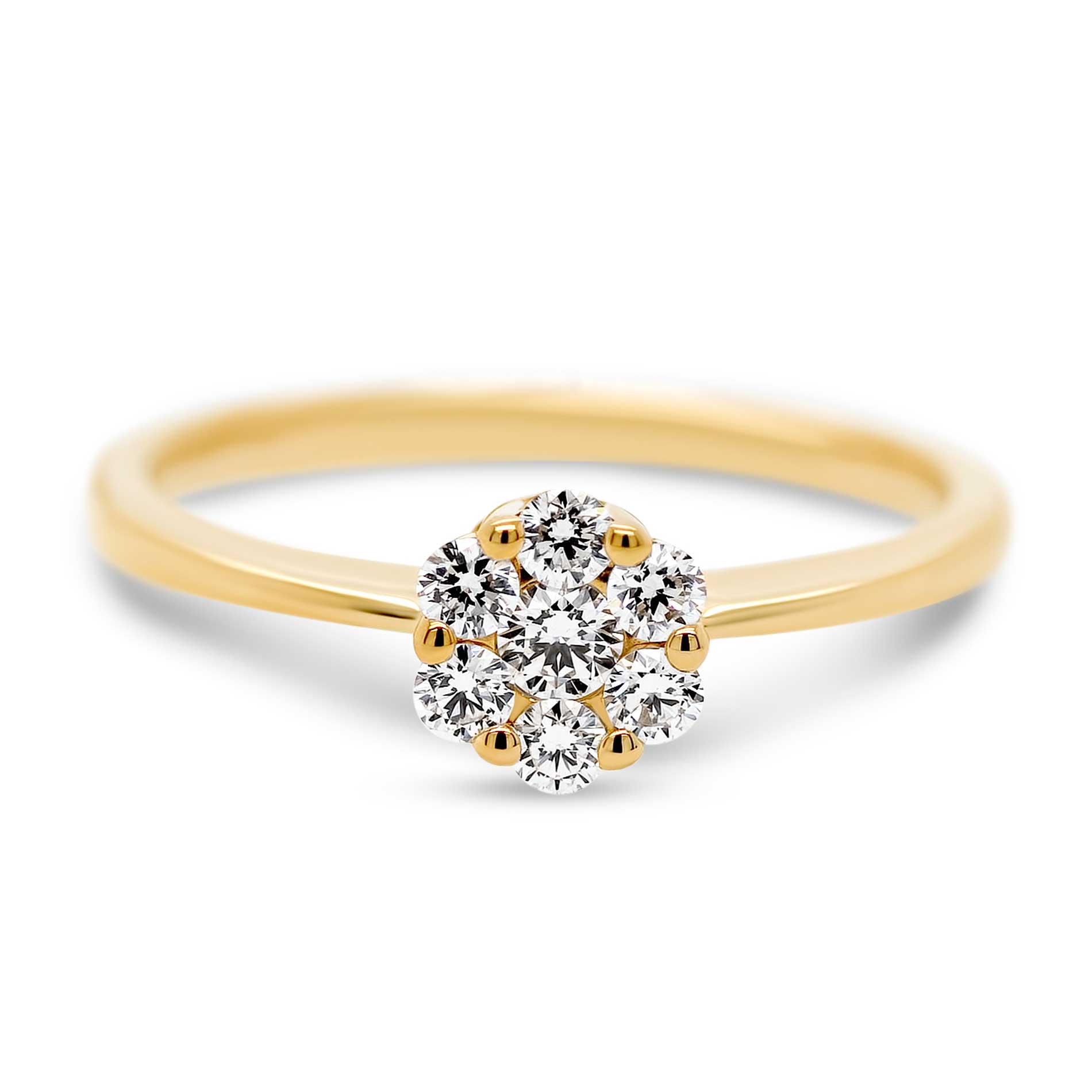 Diamantring i guld