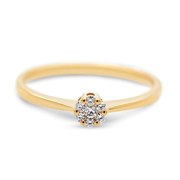 Diamantring i guld