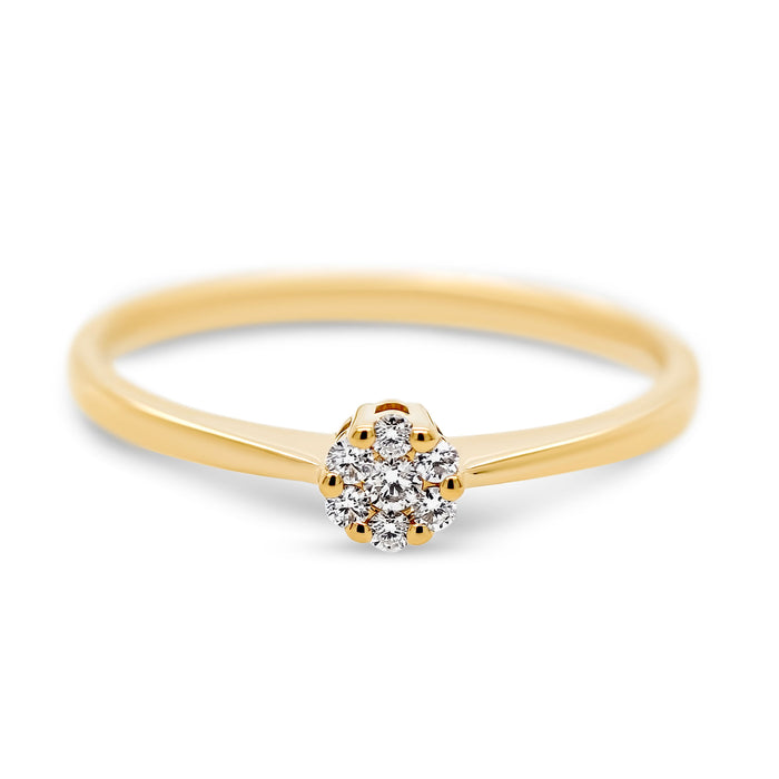 Diamantring i guld