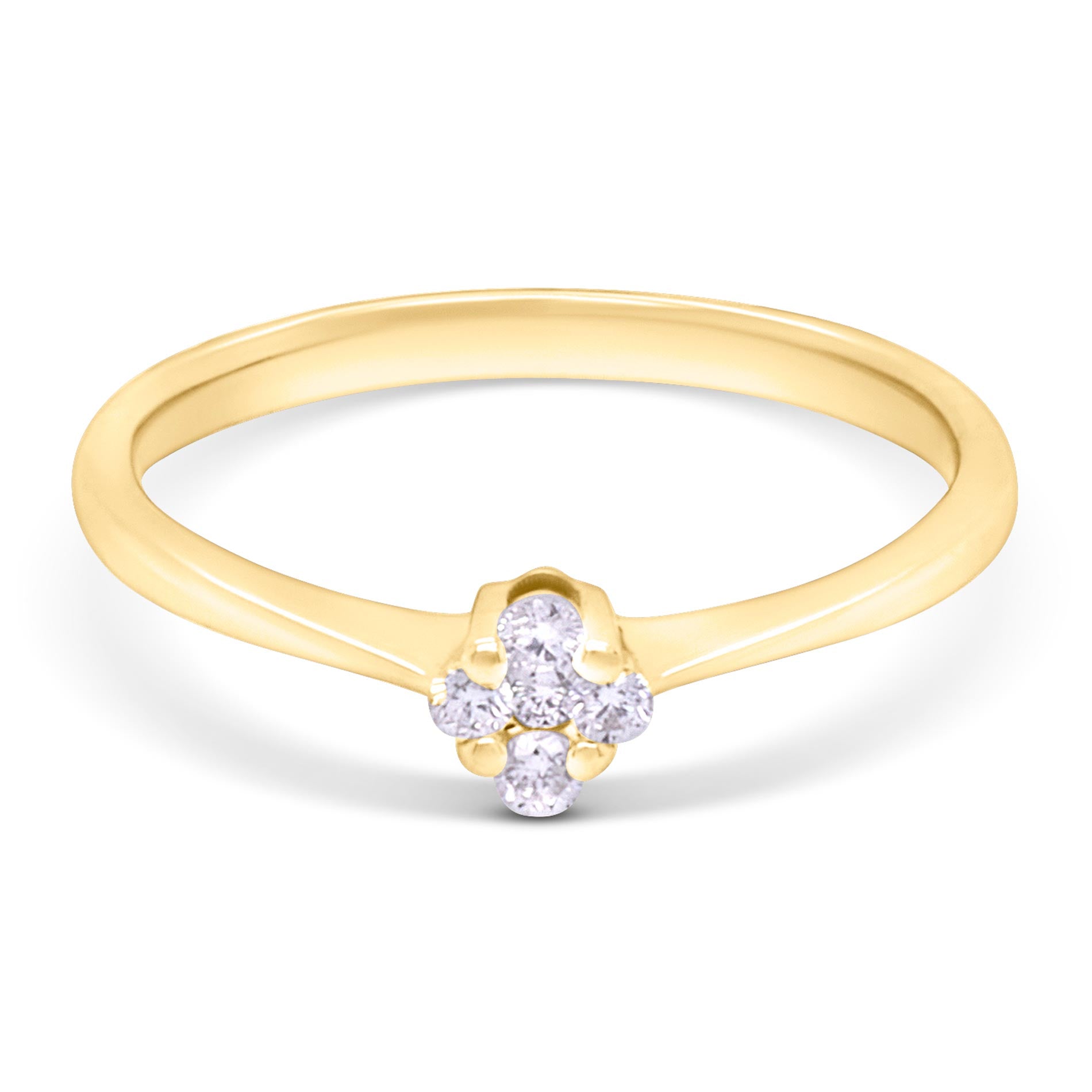 Diamantring i guld