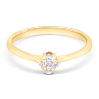 Diamantring i guld